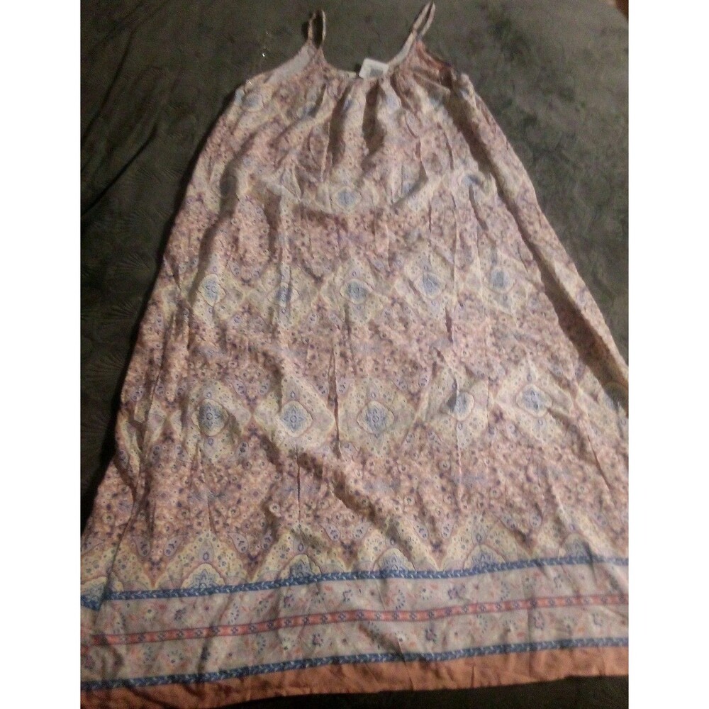 New Straight Maxi Dress Paisley Fresh Multicolor Size Small  Bohemio Sleeveless